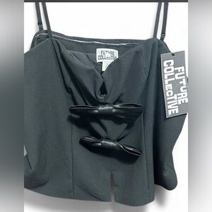 Future Collective Black Bow Accent Top